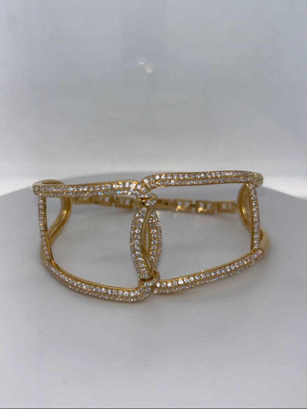 Elegant Gold Pavé Link Bracelet - Women Jewelry Bracelet